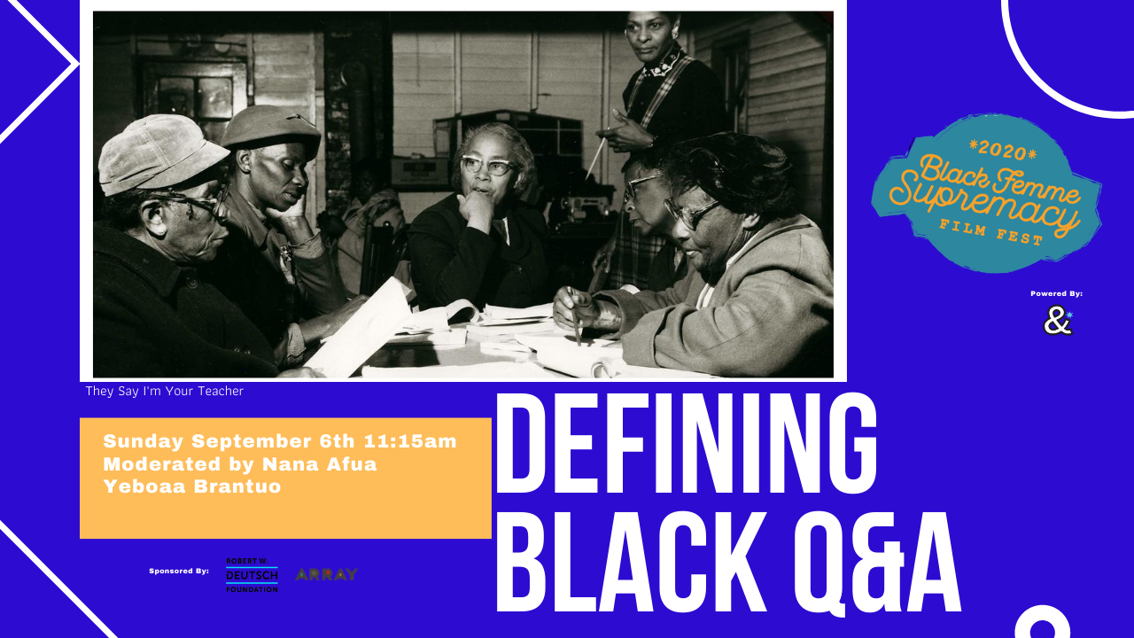 Defining Black Q+A Poster